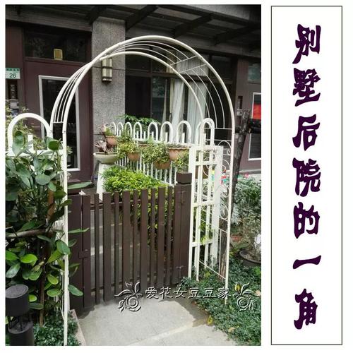 花园拱门形铁艺花卉门现代特色攀爬架户外庭院藤本月季爬藤架欧式